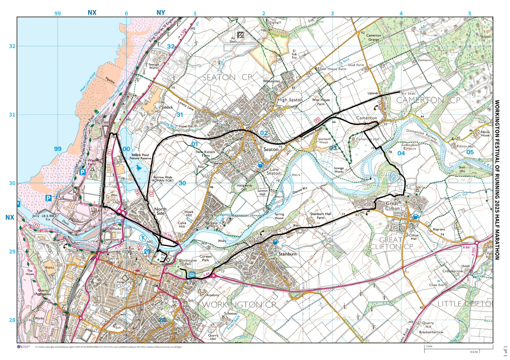 Half Marathon OS Map